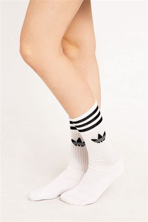 white Adidas socks women